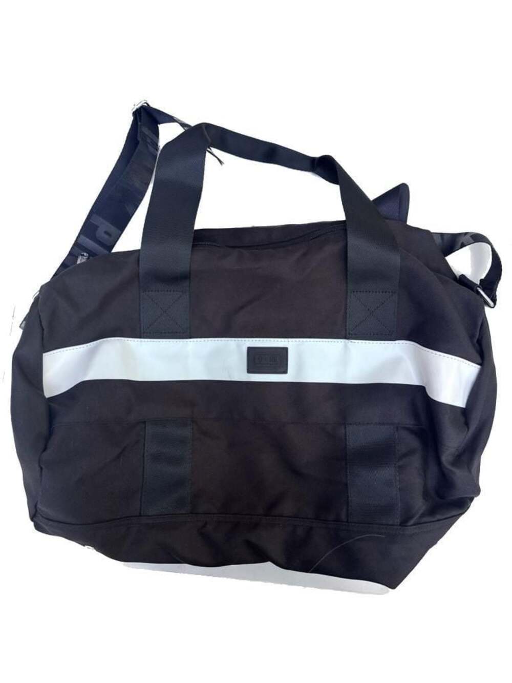 Victoria's Secret PINK Duffel Bag Women OS Black White Good Sporty Travel Gym